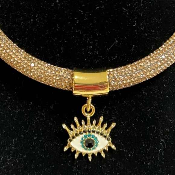 Kurt Geiger Evil Eye 🧿 Rope Mesh Necklace - Picture 1 of 7